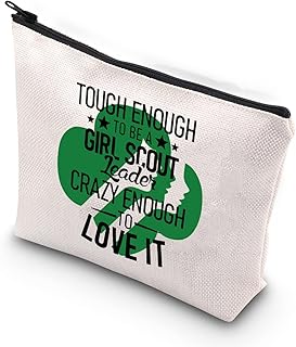 Girl Scout Leader Gift Tough Enough To Be A Girl Scout Leader Crazy Enough To Love It Zipper Pouch Makeup Bag (Tough Scout Leader)