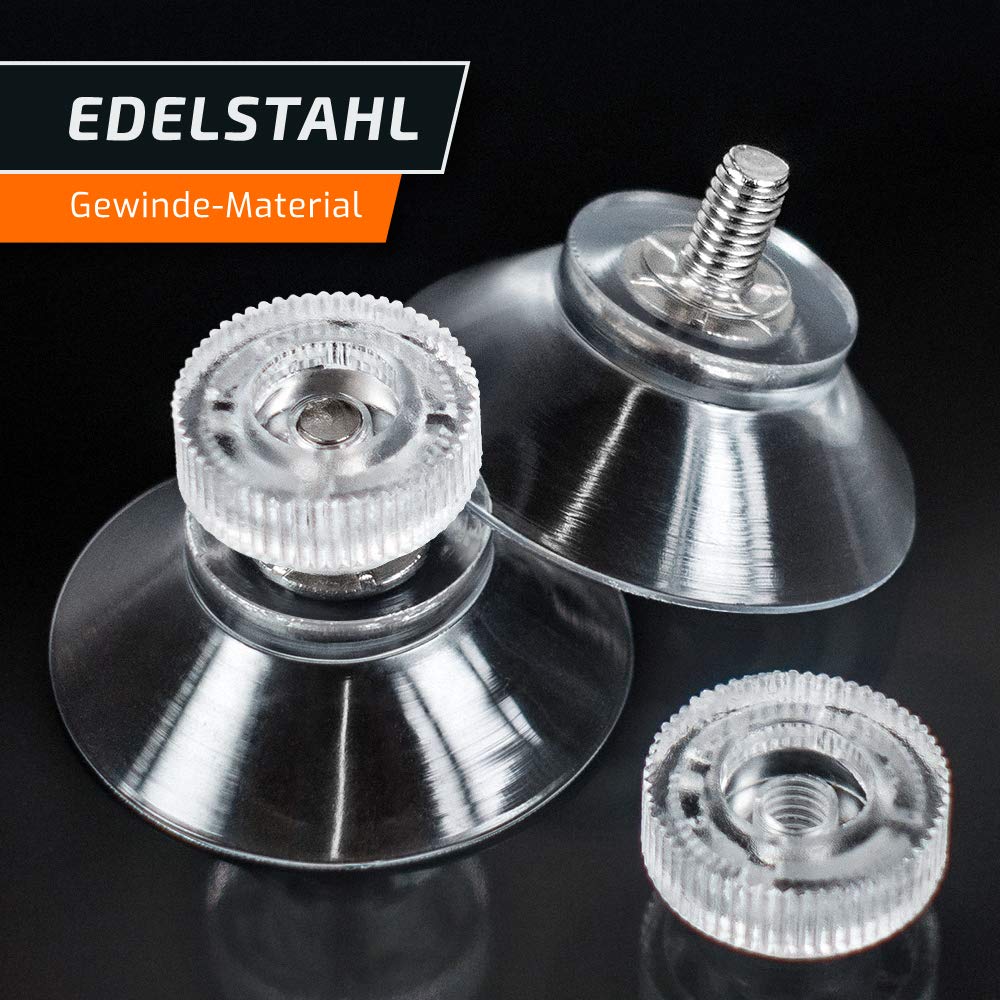 SchildEVO Saugnäpfe 30mm Mit M4 Gewinde - Made In Germany, V2A Edelstahl