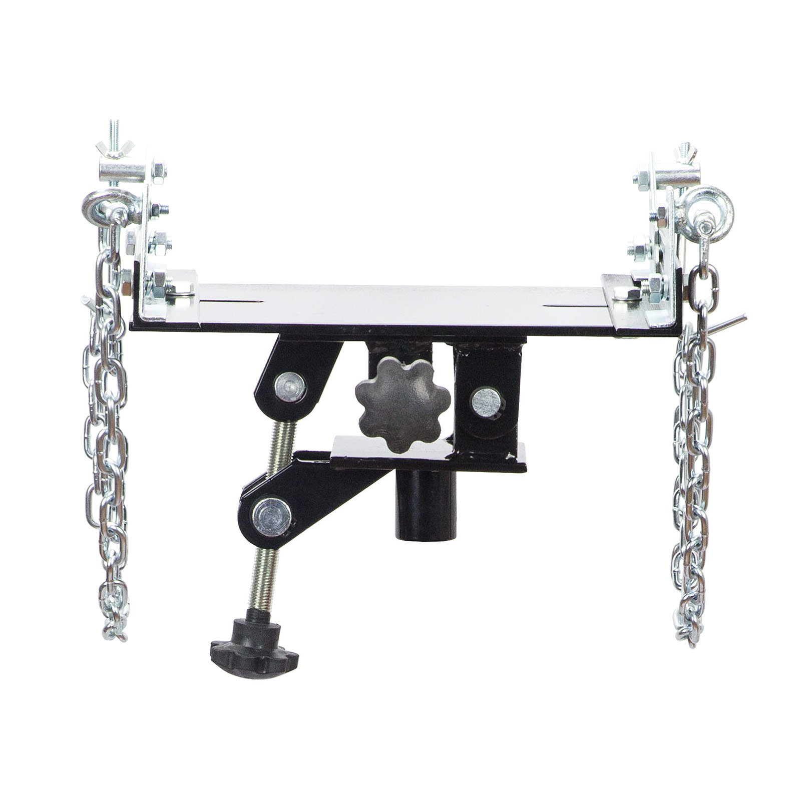 Adapter für Getriebeheber 500Kg Positionierer Faulenzer (zwei Ketten) Verstellbarer Adapter für Getriebeheber, Stabilisator für Motorheber, Kettenadapter, Universeller Kettenadapter SN0308