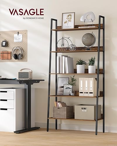 Miniatura 75 de VASAGLE Estantería estrecha de 5 niveles, 11.8 x 23.6 x 66.9 pulgadas, estante de escalera para oficina en casa, sala de estar, dormitorio, cocina,
