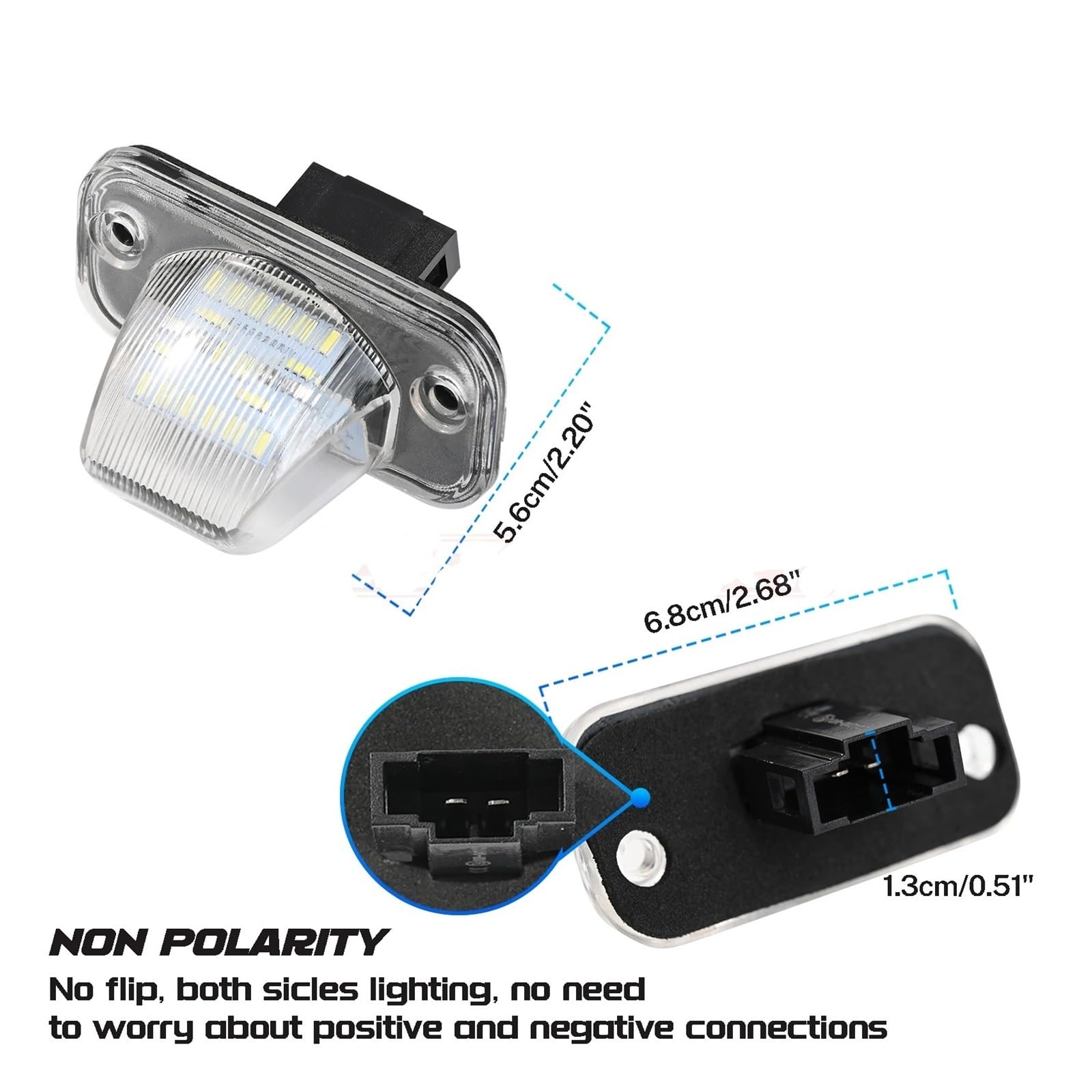 Luci Targa Auto Per T4 Transporter 1990-2003 Per Passat B5 Limousine Caddy Per Jetta Syncro 18 LED Error Free 2 Pezzi Numero Di Licenza Luce Targa