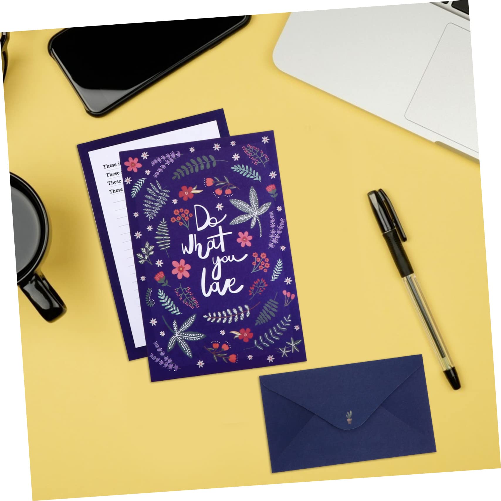 Ensemble de Papier à Lettres et Enveloppes A5 8 Sets Chic Élégant