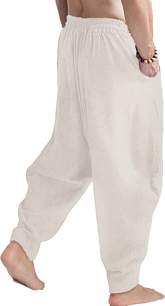 パンツ vaultroom COMMUNITYUTILITYPANTS natural CLANMILUMS Men's Cotton Harem Pants Casual Loose Hippie Drop