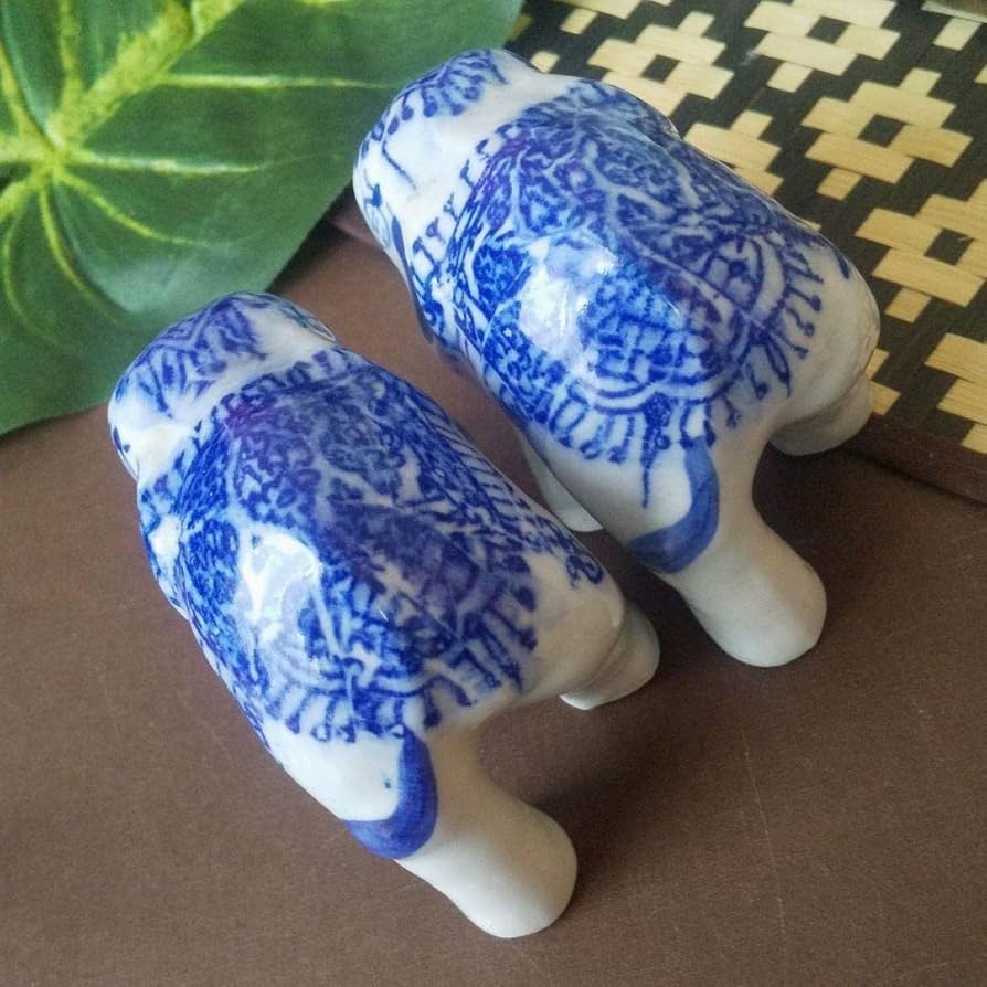 Elephantparade陶器製の象の置物 高さ約10cm