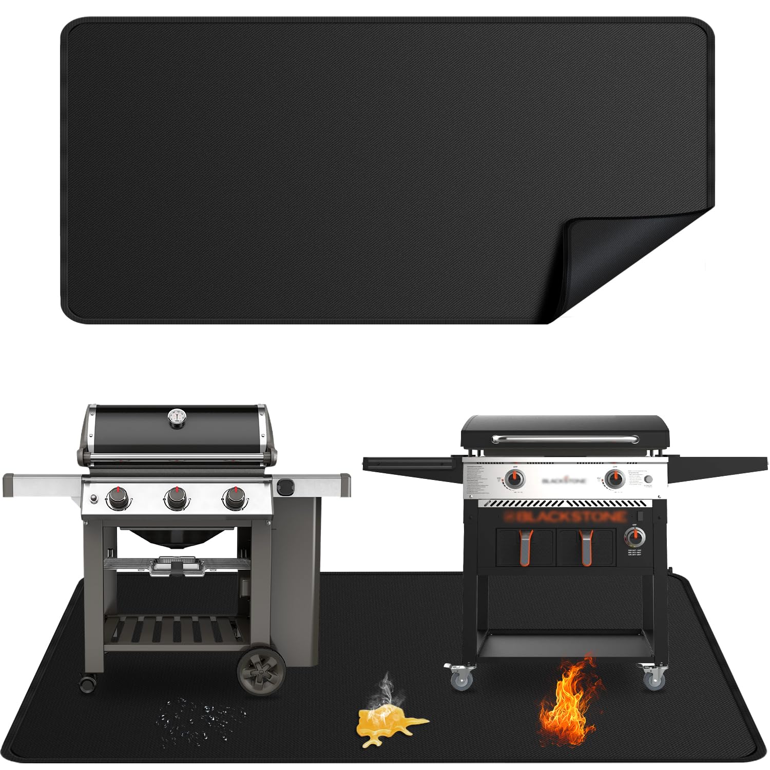 Rumlick 100x39 Extra-Large Under Grill Mat