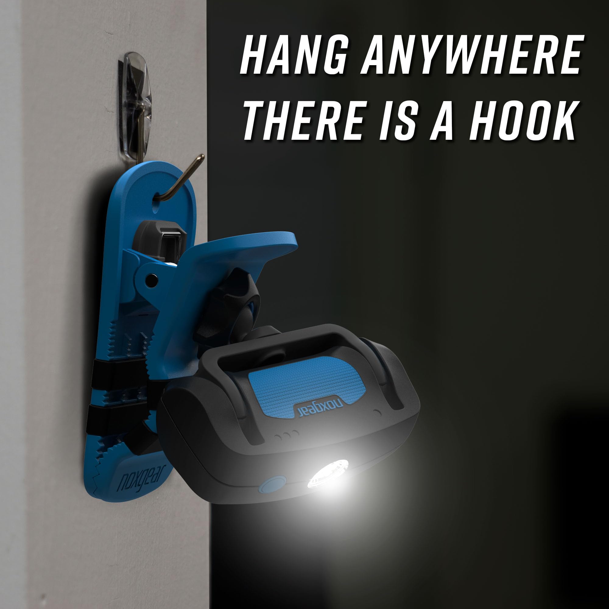 noxgear Luz de clip, 500 lúmenes, recargable (USB-C), magnética, resistente a la intemperie, luz LED para camping, talleres, cortes de energía, cochecitos y más, haz de inundación brillante, modos
