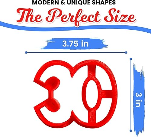 Miniatura 3 de Cortador de galletas número 30 de 3.75 pulgadas, fabricado en los Estados Unidos, cortadores de galletas Foose de plástico, molde para galletas