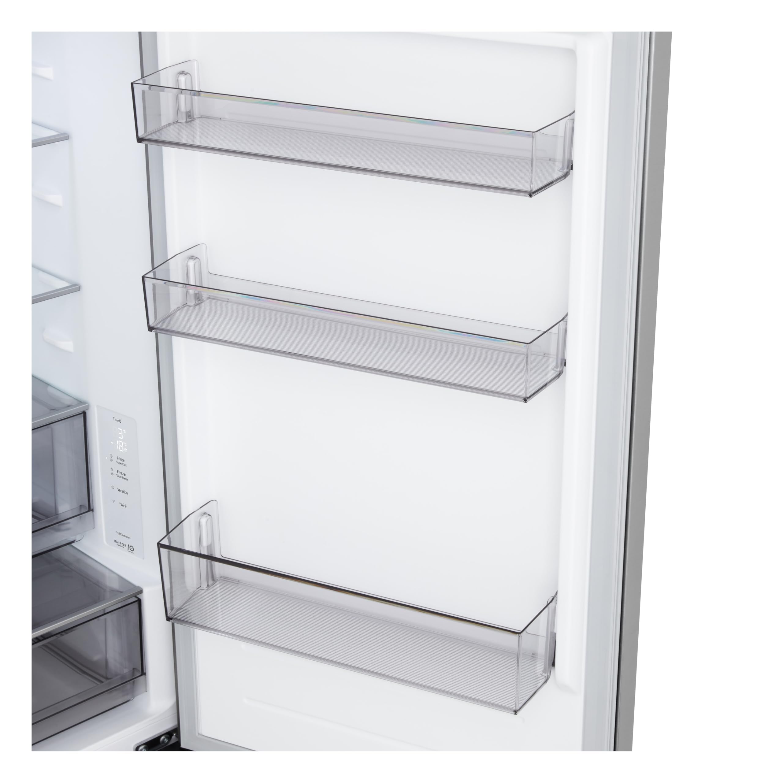 LG GBBSJ2CCPY Frigorifero Combinato Larghezza 60 cm Fit & Max, Classe C, Raffreddamento Ottimizzato con AI Saving, Total No Frost, Door e Linear Cooling, 375 L, Wi-Fi, Smart Inverter, Prime Silver