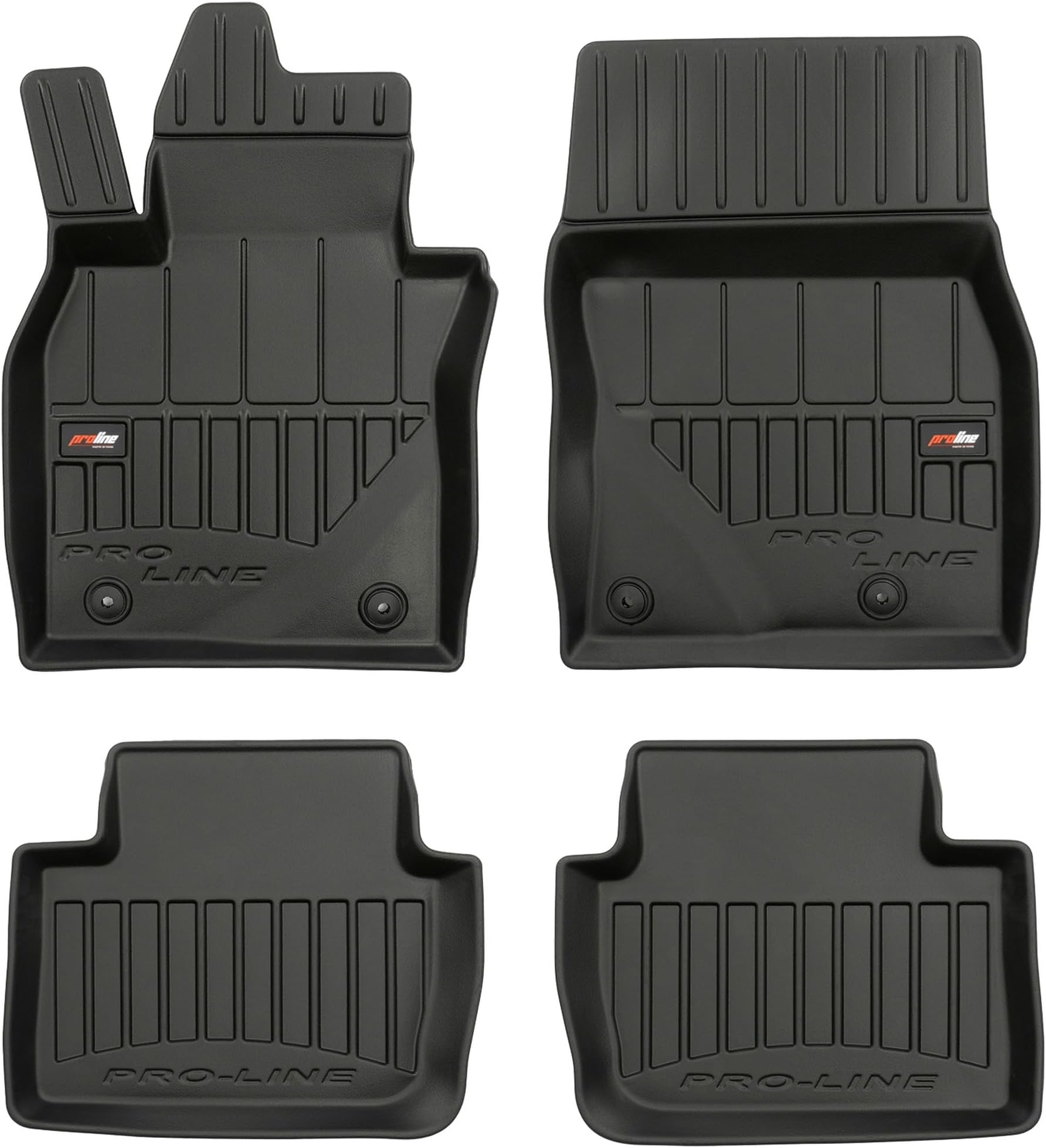 Tappetini Auto In Gomma Gledring Per Mazda CX-3 (2015-) - Set 4 Pezzi Con Profilo T E Clip Di Montaggio