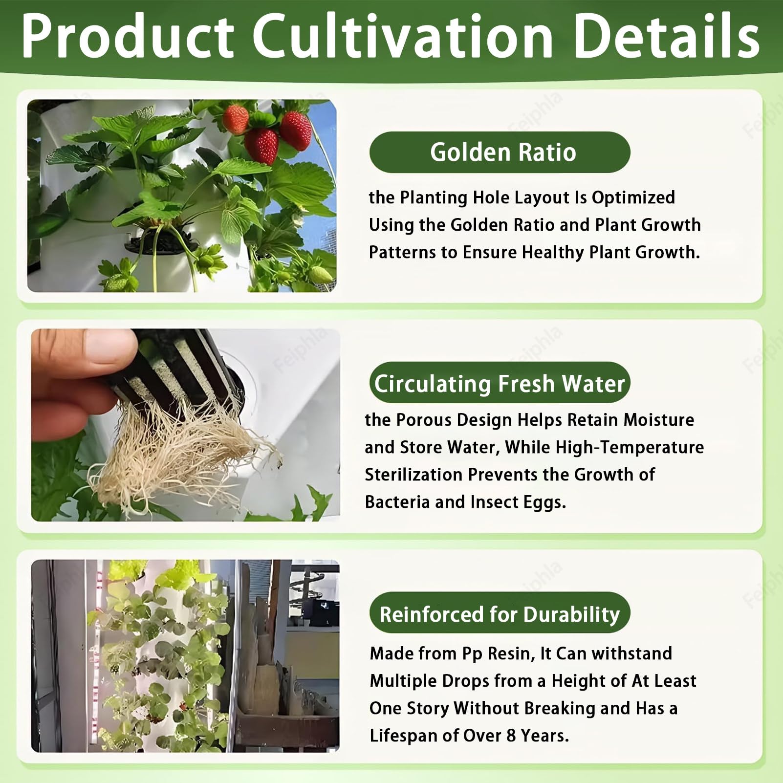 Kit De Cultivo HidropóNico Vertical,Torre De Cultivo HidropóNico con DepóSito De Agua para Hierbas, Frutas Y Hortalizas De Interior. Kit De Cultivo AeropóNico Black-7LayerwithLights