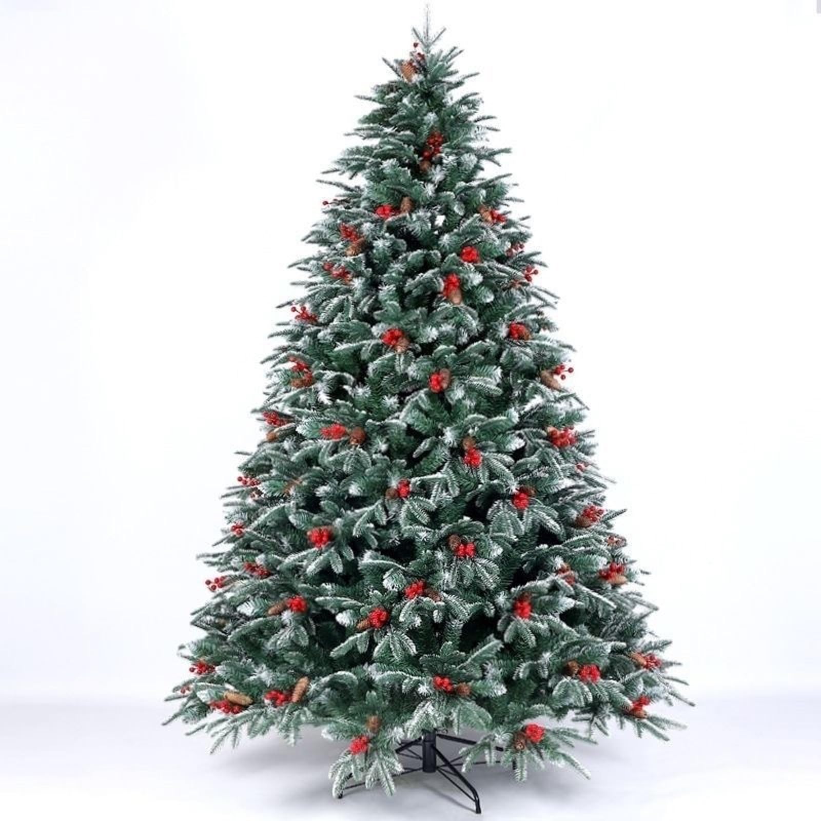 PMYIEXILA Artificial Medium-sized Christmas Tree, Modern Realistic Christmas Tree With Pinecones And Berries, Suitable For Apartments, Offices, Bedrooms, And Schools(1.5m/5ft)