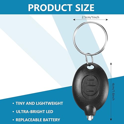 Miniatura 2 de 70 piezas de mini llavero LED linterna mini llavero linterna insignia luces para enfermeras llavero luz antorcha lámpara de luz con carcasa de haz