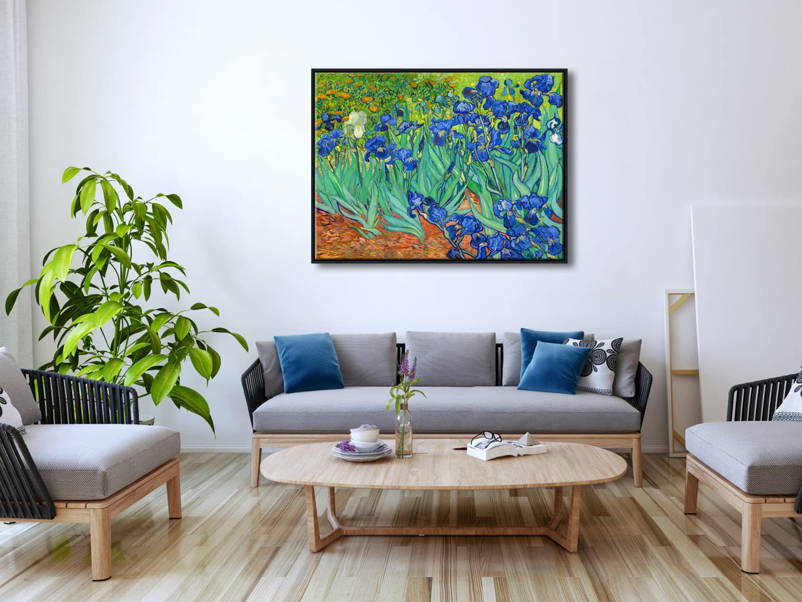 Dgbtcart Girasoles Lirios Florero De Flores Por Vincent Van Gogh Arte De Pared En Lienzo, Reproducciones De Pinturas Clásicas Impresiones Obra De Arte Floral Pósters Para Decoración Del Hogar 11"x14