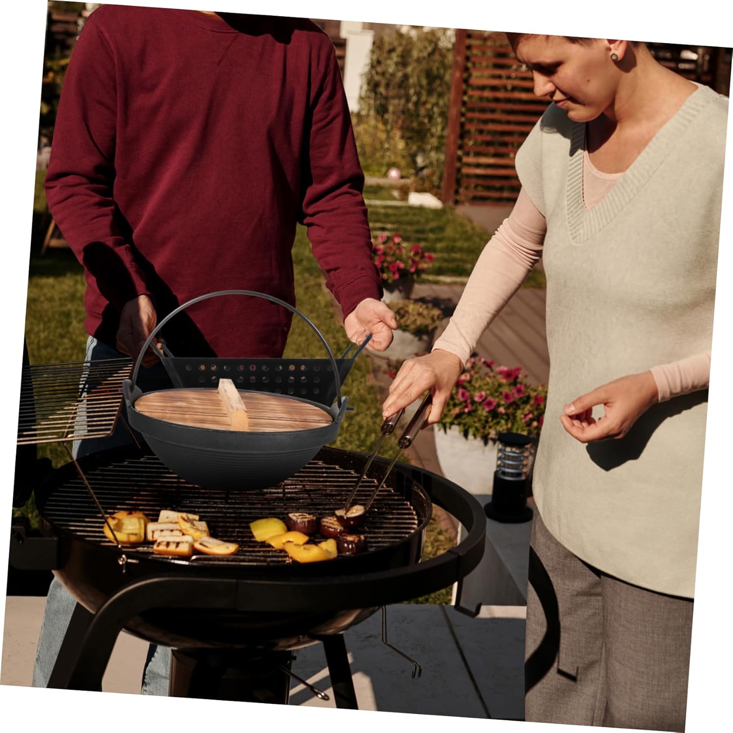 STOBAZA 2pcs Cast Iron Cooking Pot Lid for Pot Casserole Japanese Outdoor Camping Easy Wash Safe Healthy Material