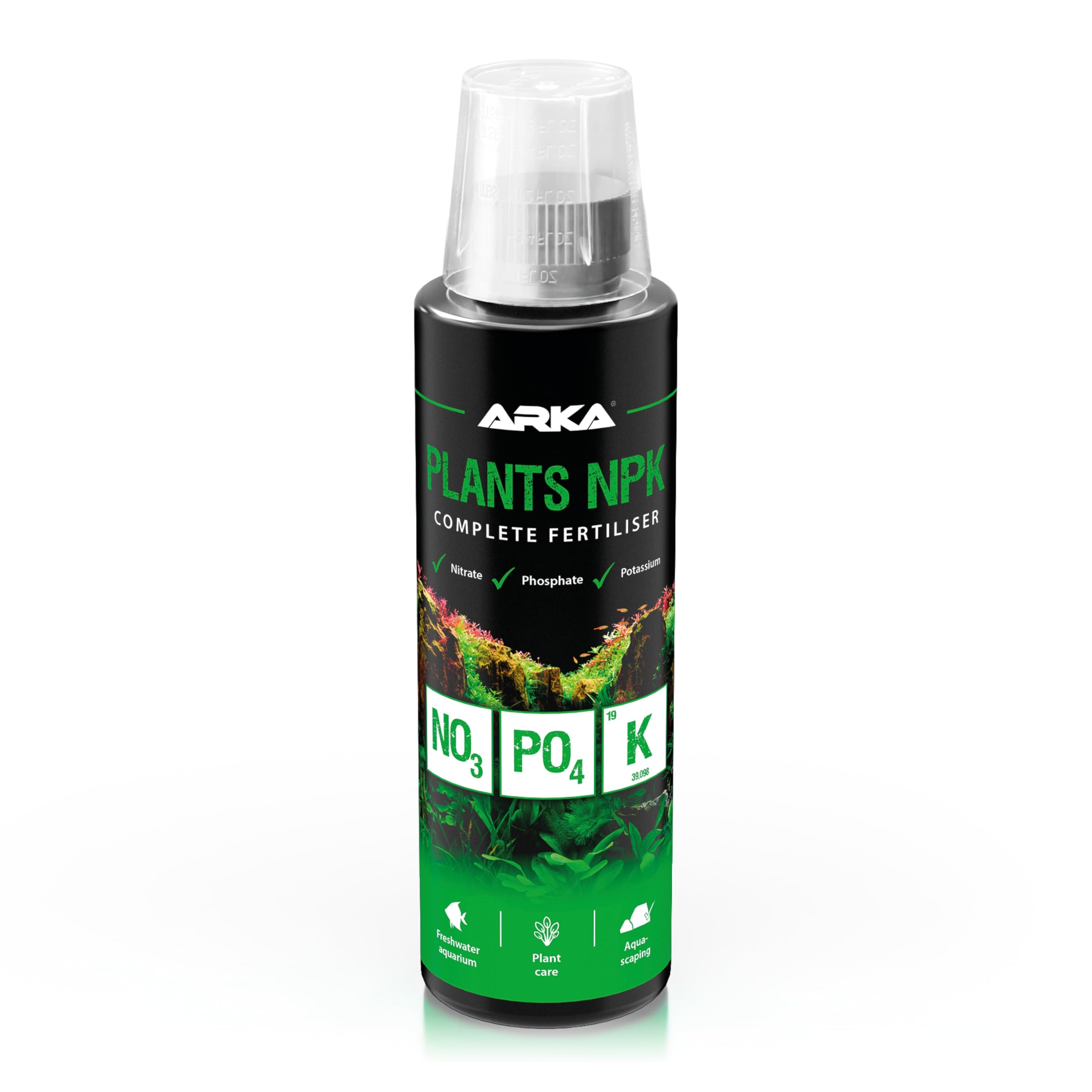 NPK Aquarium Fertiliser – ARKA Plants NPK 236 ml – complete macronutrients with nitrate, phosphate & potassium – boosts growth, leaf strength & colour – ideal for aquascaping & CO₂ plant tanks