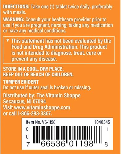 Miniatura 3 de The Vitamin Shoppe Pancreatina 500MG, suplemento natural de enzimas digestivas, apoya la digestión de grasas, proteínas, carbohidratos (100 tabletas)