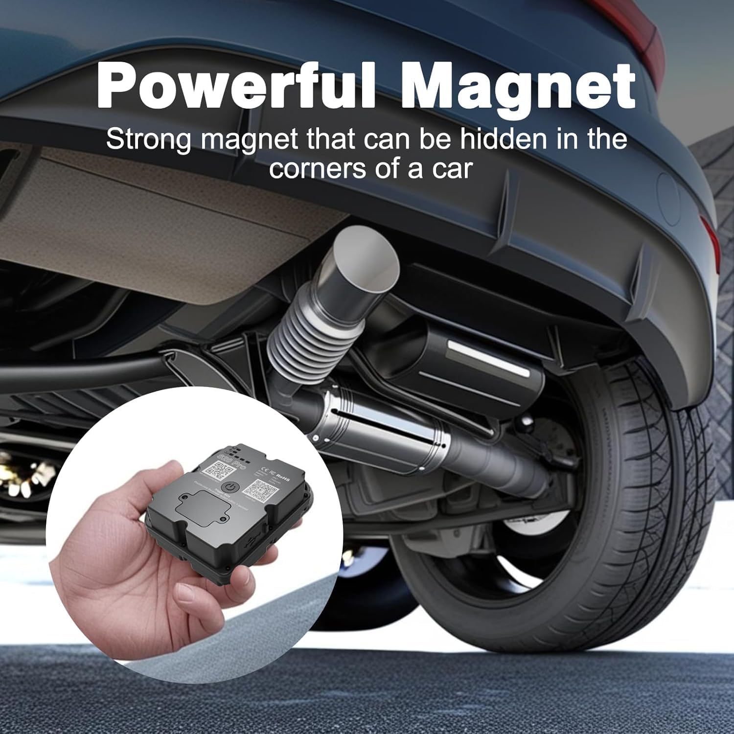 GPS Tracker Power Finder - Car Tracker Magnetic GPS Tracking for Cars, Boats or Trucks, Tracking Device for Vehicles with Location, Route & Speed Monitoring (S20 Pro(Up to 90days))