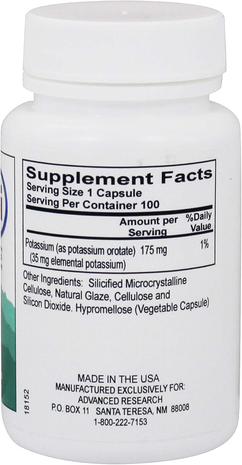 Potassium Orotate 175 Milligrams 100 Veg Capsules