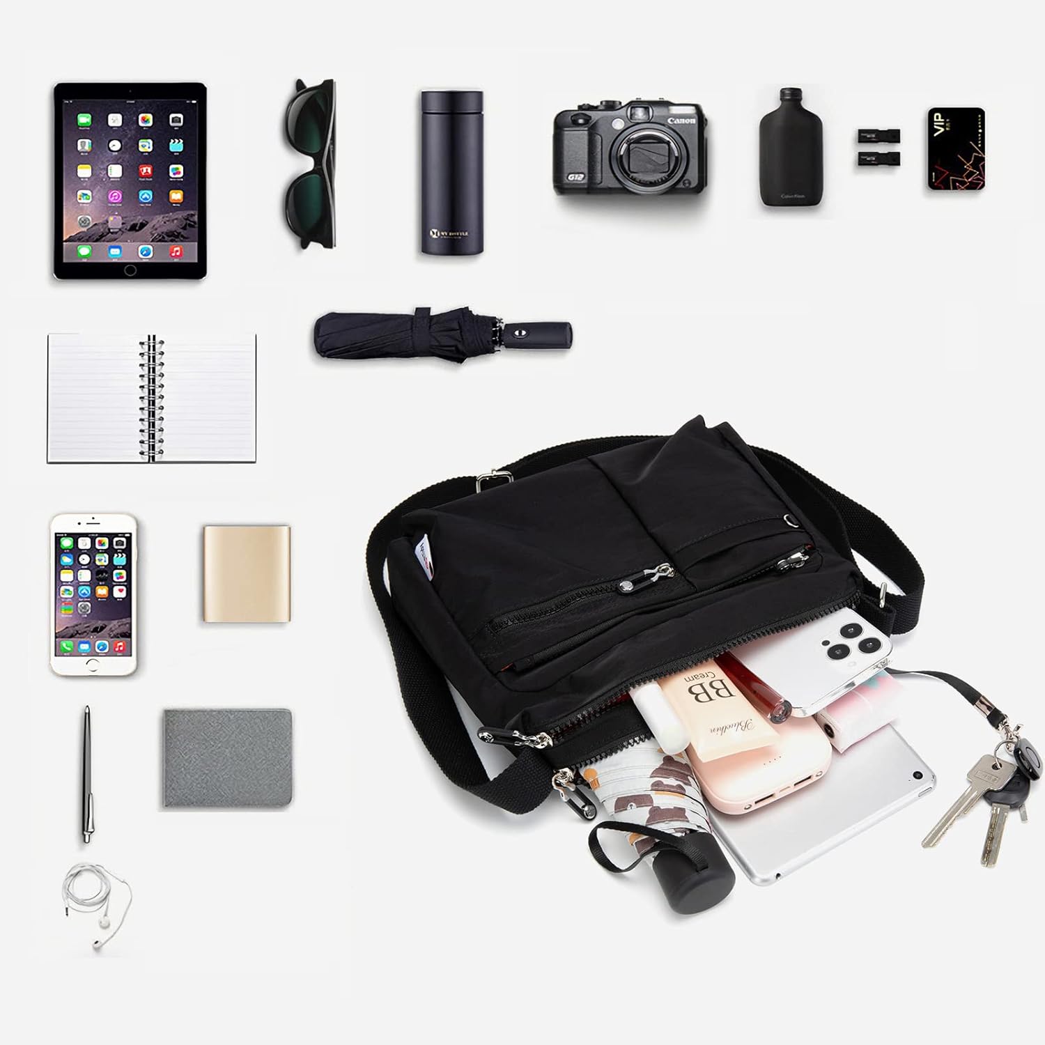 ETidy Crossbody Bag For Women Waterproof Lightweight Casual Shoulder Handbag Purse - Image 5