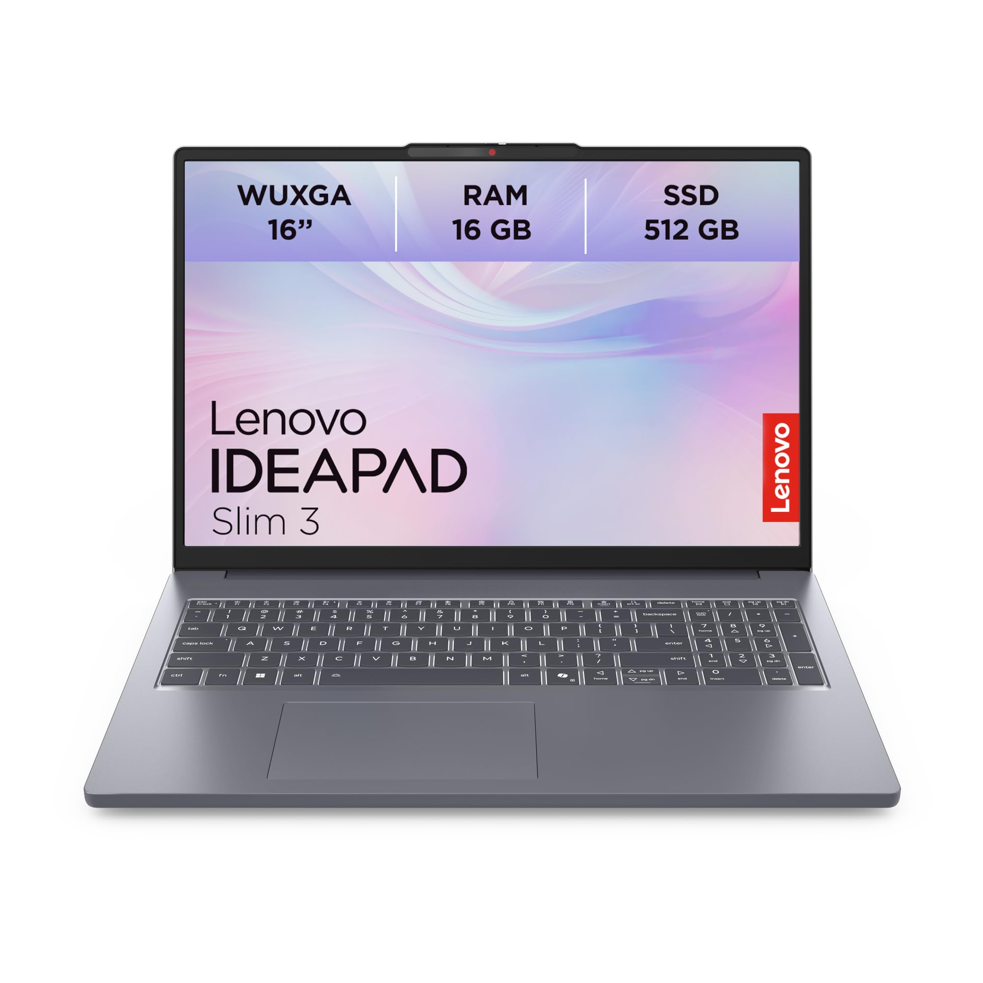 Lenovo IdeaPad Slim 3 Laptop 16" WUXGA AMD Ryzen 5 512GB SSD 16GB RAM AMD Radeon Windows 11 Luna Grau