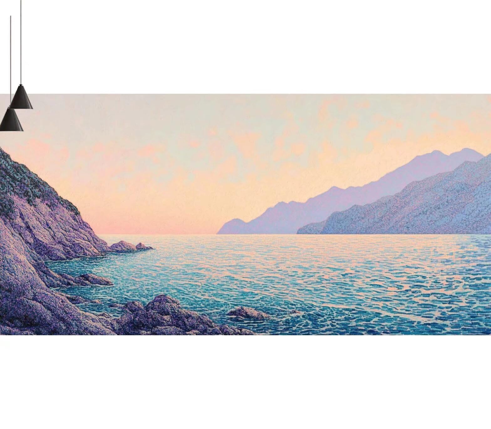 Dipingere con i Numeri per Adulti Bambini, Paint by Numbers con Pennelli Pittura a Pigmento Acrilico, Fai Da Te pittura di Numeri Kit Decora la casa Regalo (Senza Cornice)- Lago 90x260cm V-624