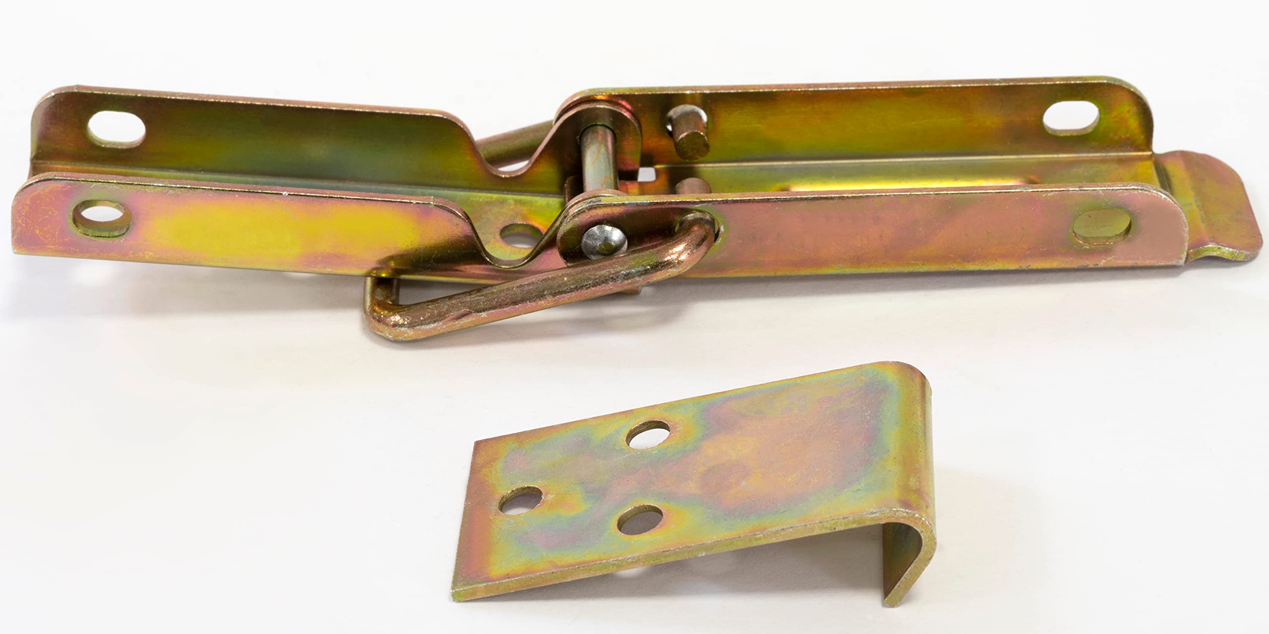 Poignée De Caisse Rabattable En Acier Zingué - 90x70x2 Mm - 4 Trous De Fixation - Pour Trappe, Coffre, Malle