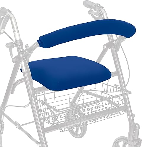 Top Glides Fundas universales para asiento y respaldo de andador con ruedas (azul)