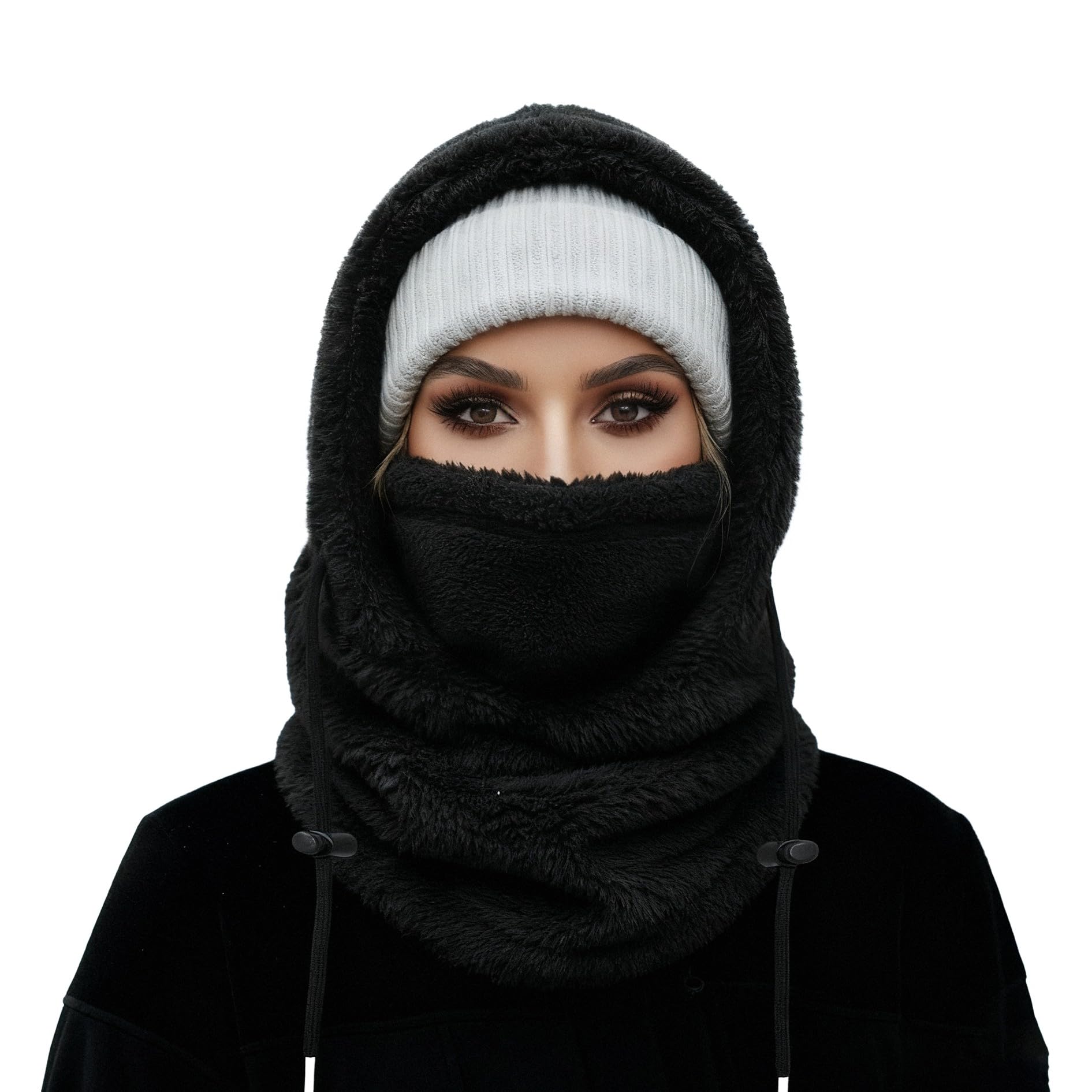 Ski Mask Balalclava Windproof Face Mask Warm Fleece Neck Cover for Cold Weather Helmet Hood for Men Women