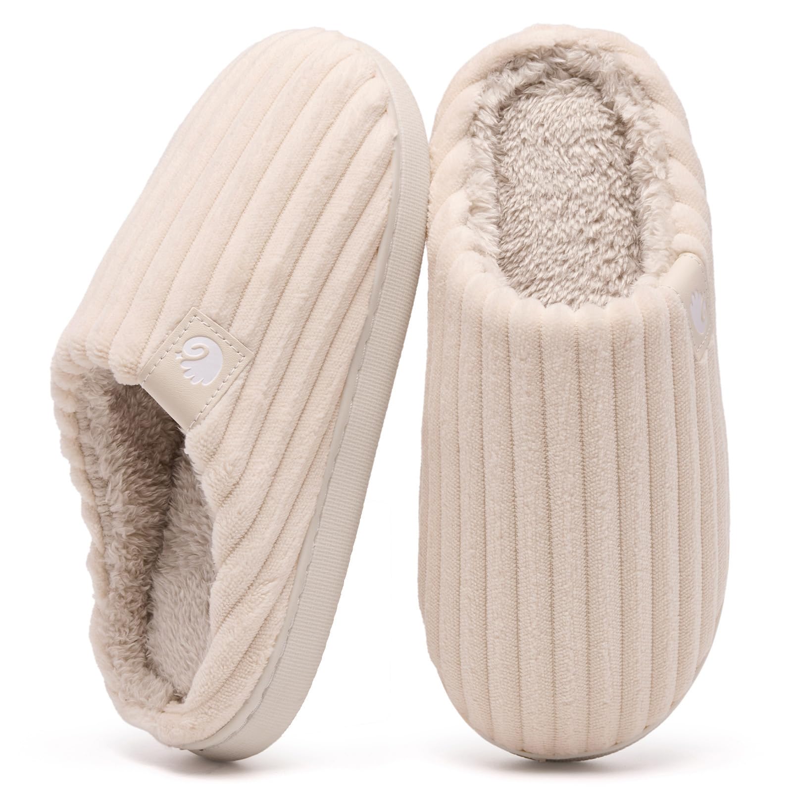 Guyarns Hausschuhe Damen Herren,Winter Warme Plüsch Pantoffeln Damen aus Memory Foam Kordsamt Rutschfeste Sohle Bequeme Hausschuhe drinnen draußen