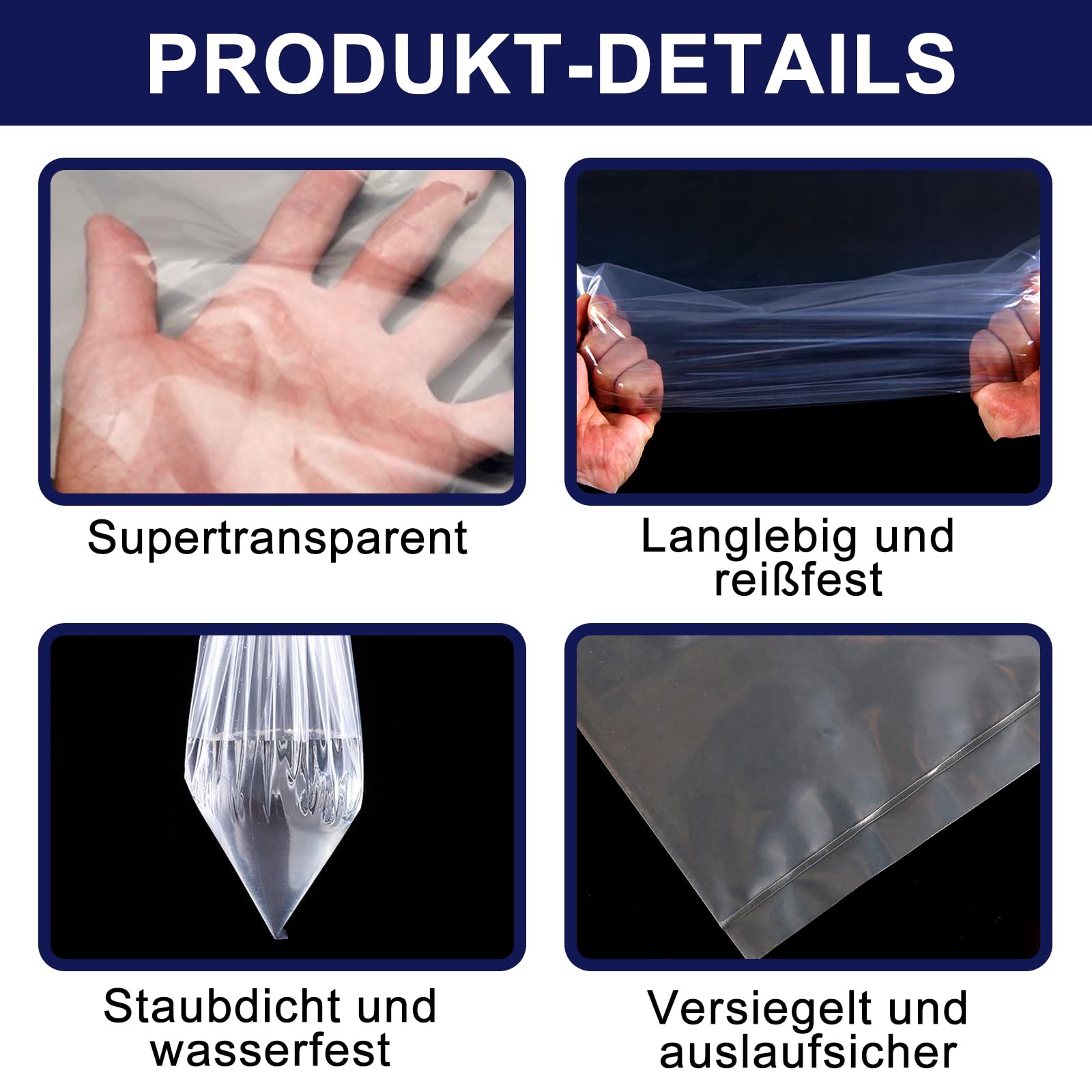 20 grote doorzichtige plastic lepels 18 cm