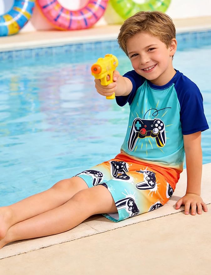 Conjunto de traje de baño para niños 4-12 años miniatura 2