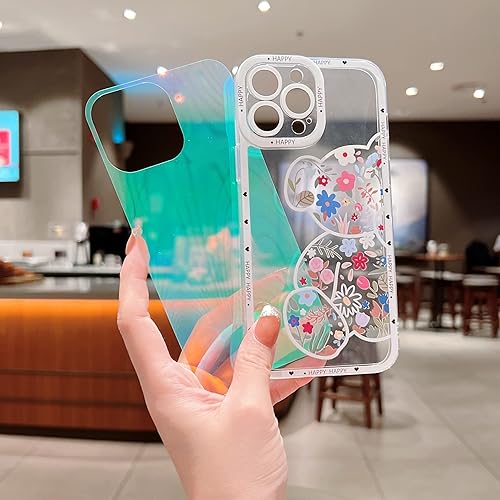 Miniatura 5 de Compatible con iPhone 13 Pro Max, funda suave con purpurina láser para mujeres y niñas, funda protectora de TPU a prueba de golpes para iPhone 13
