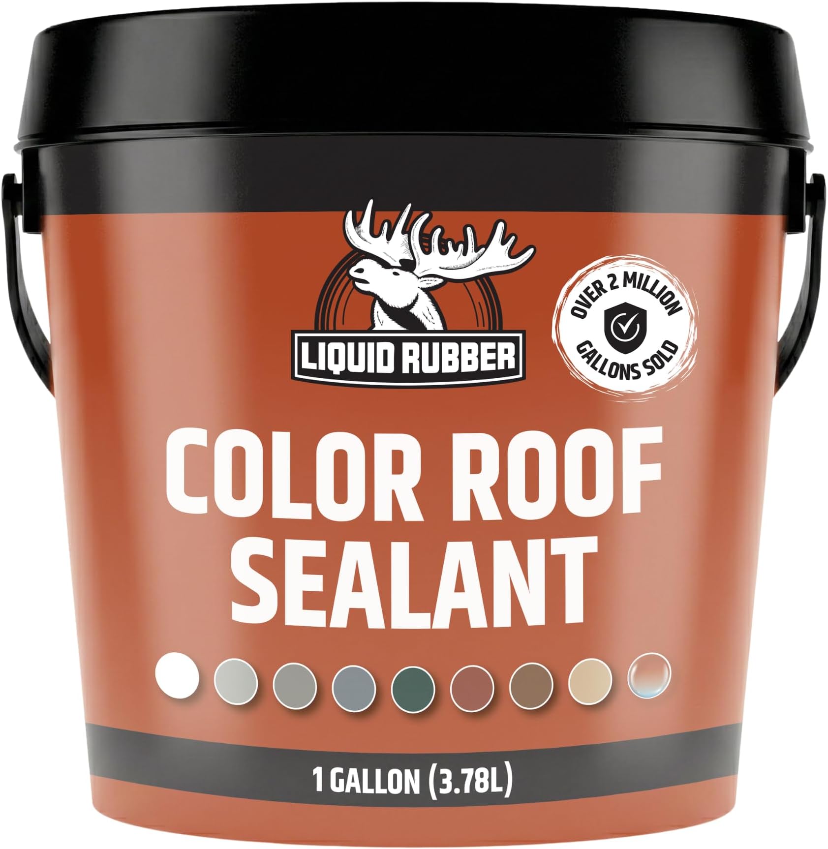 Color Roof Sealant- Elastomeric Waterproof Coating for Flat, Low-Slope & Metal Roofs, Flexible UV-Stable Membrane, Light Gray, 1 Gallon