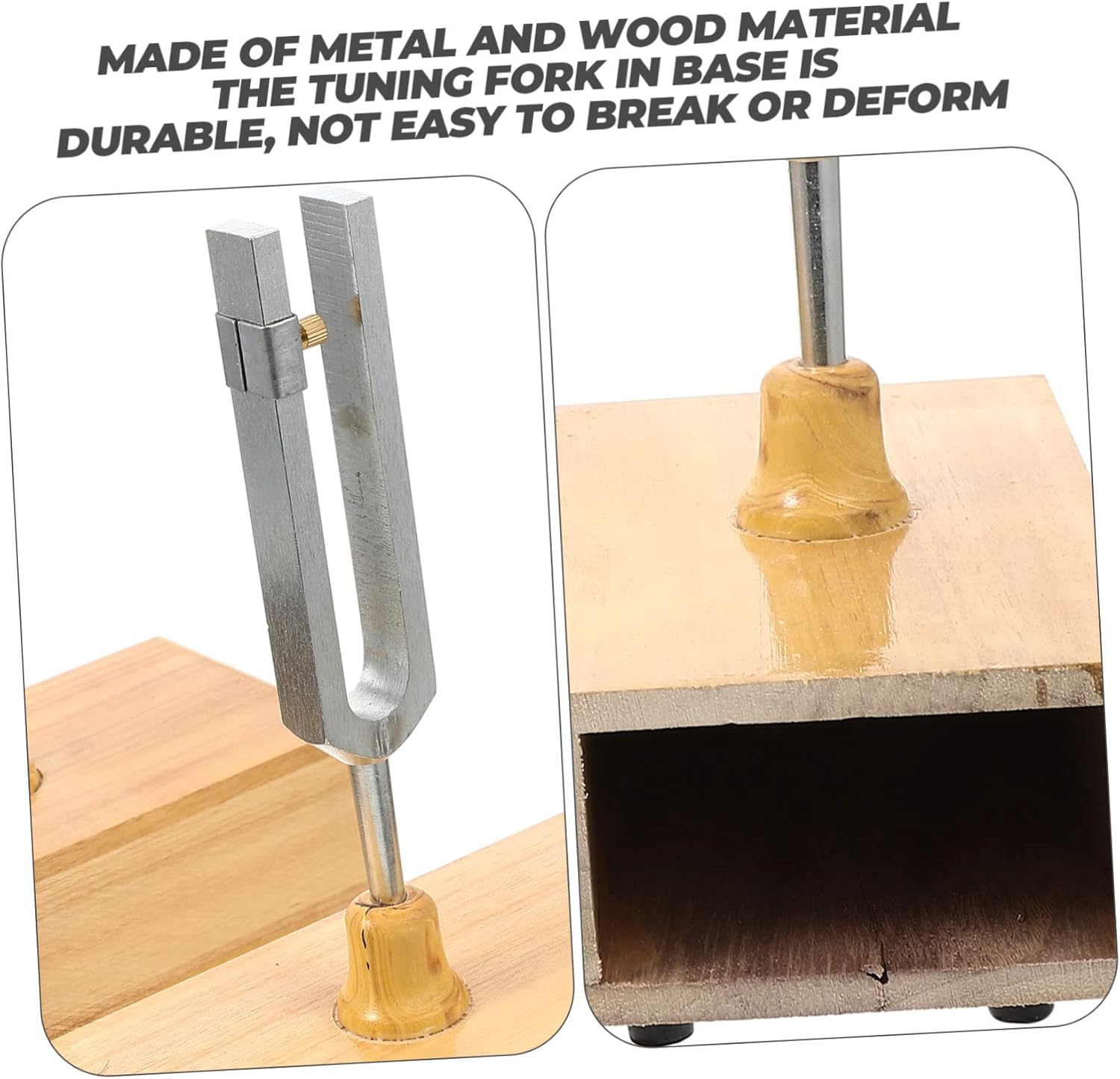 1set Resonant Tuning Fork for Acoustic Experiment Metal Tuning Fork Base Sound Therapy Instruments