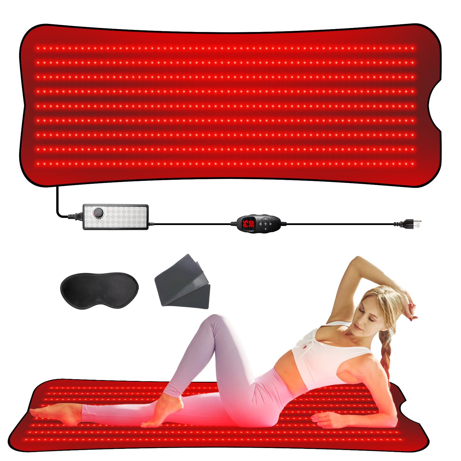 Rotlichtmatte 152×60 cm, Nahinfrarotmatte, 540 LEDs 660 nm & 850 nm