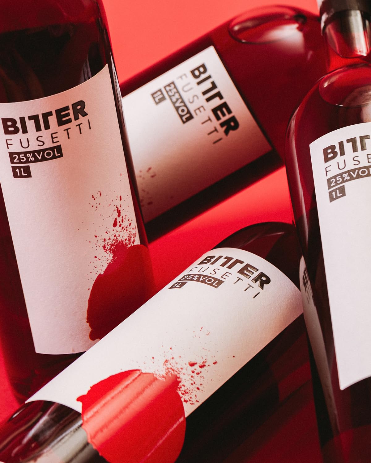 Bitter Fusetti, Aperitivo da Infuso a base di erbe, piante aromatiche, spezie e agrumi, 25% Vol, Bottiglia in Vetro da 1 L