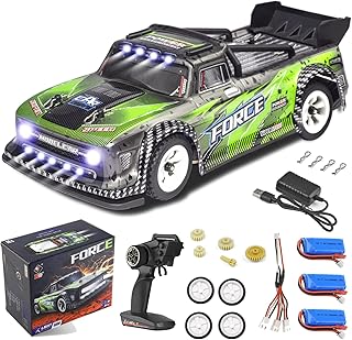 WLtoys 284131 RC Car with Drift Tire, 3 * Upgraded 500mah Battery 30KM/H High Speed, 130 Brushed Motor, 2.4GHz Remote Control Car, LED Car Lamp, 4WD Drift Car for Kids and Adults Gifts