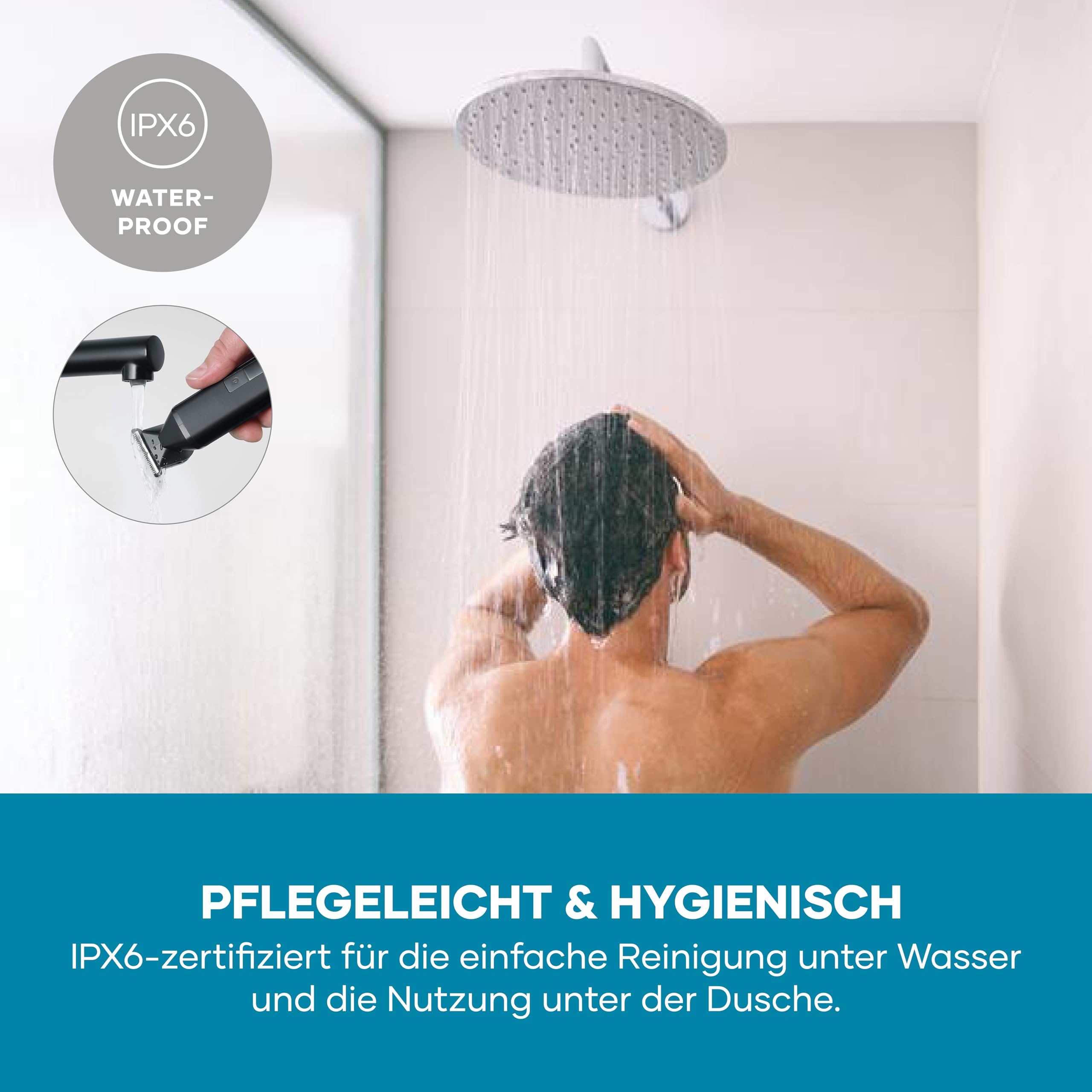Severin Multi Grooming Set, Haarschneidemaschine, Barttrimmer, Körpertrimmer, Nasenhaartrimmer, Herren, wasserdicht, kabellos, 90 Min. Akku, 6 in 1, 3/6/9/12 Schnittlängen, schwarz, HS 0710