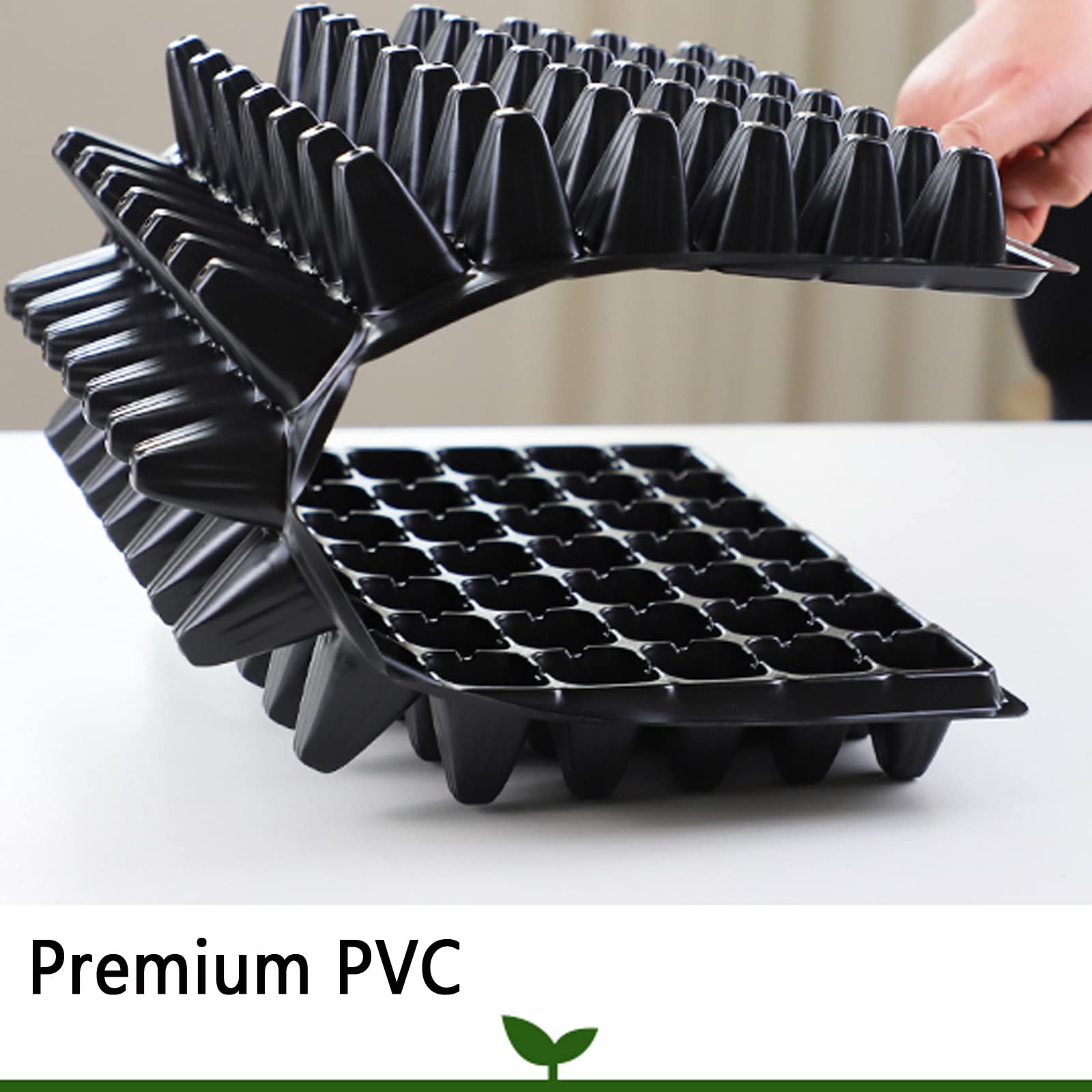 Plateau semis, 50 Cellules bac a semis Potager Plateau de Germination de Graines, Mini Serre pour Semis pour Jardin Balcon Légume Croissance Semence