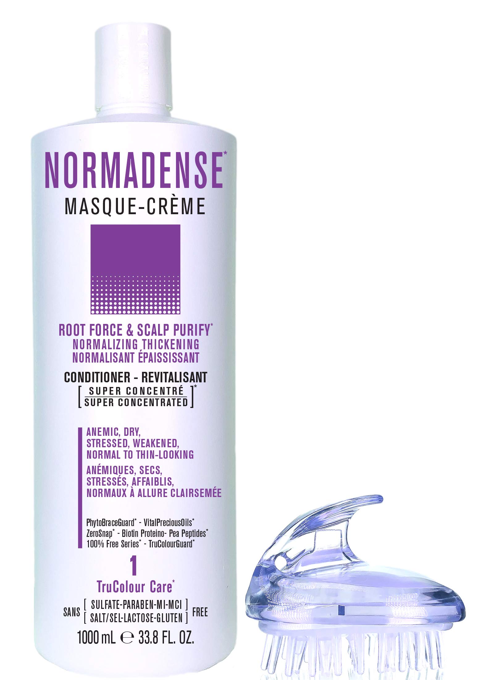 NORMADENSE 1 Vegan Biotin Conditioner Normalizing Thickening 1 Minute Hair Mask, Hair growth conditioner for Dry, Weakened, Normal to Thin-Looking Hair, Thinning hair conditioner