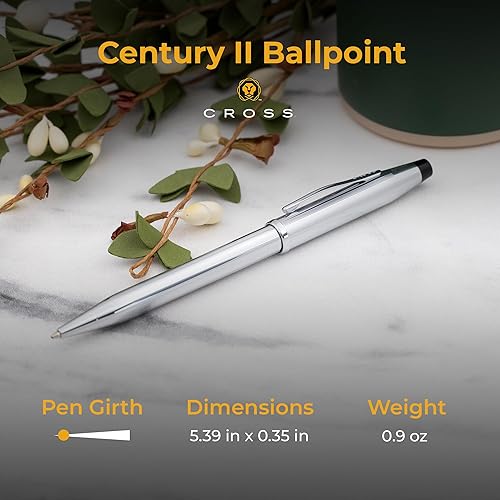 Vista 12 de Bolígrafo Cross Century II grabado en acabado lacado negro con borde dorado. Bolígrafo de regalo grabado de lujo para graduación, premios