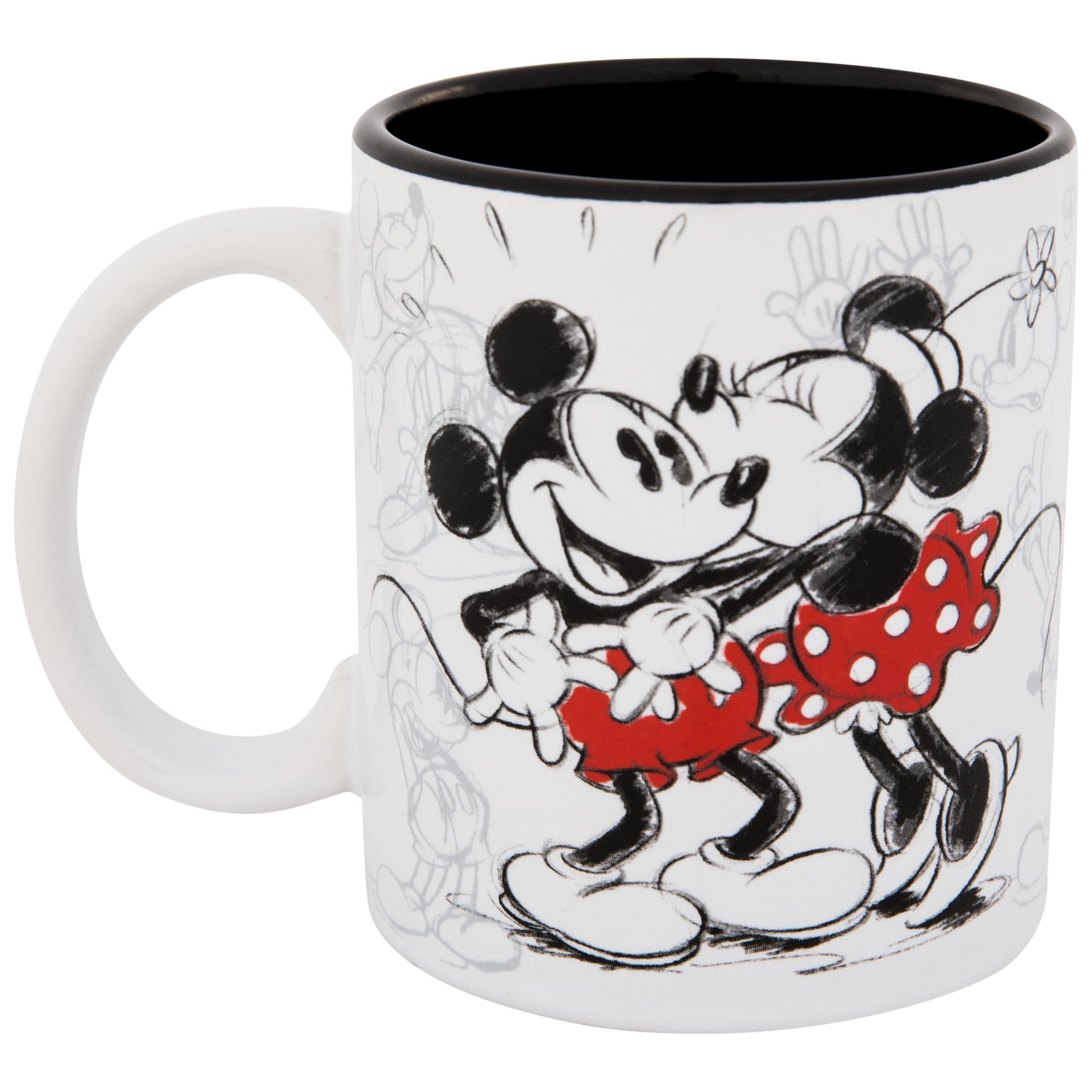 Amazon.com: Jerry Leigh Mickey and Minnie Mouse Kissy Sketch 11oz