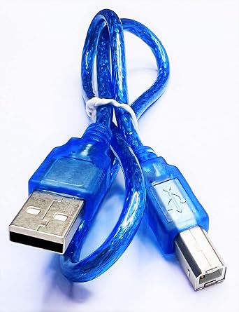 USB 2.0 Cable Type A to B Data Transfer Cable 50 cm, 2 Pieces