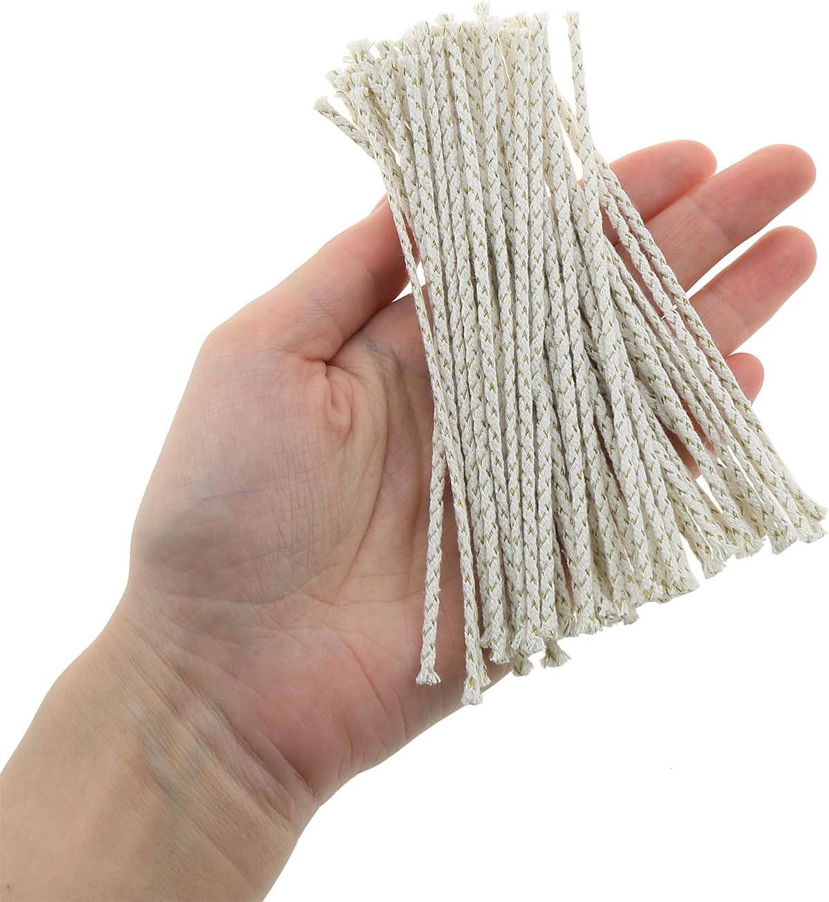 50PCS 11.3cm Length Paraffin Lighter Cotton Cord Oil Lighter Wick Cotton Rope and Copper Cord Replacement Lighter Part for Lighters Paraffin Lamp Kerosene Lamp Repair Dia. 2mm