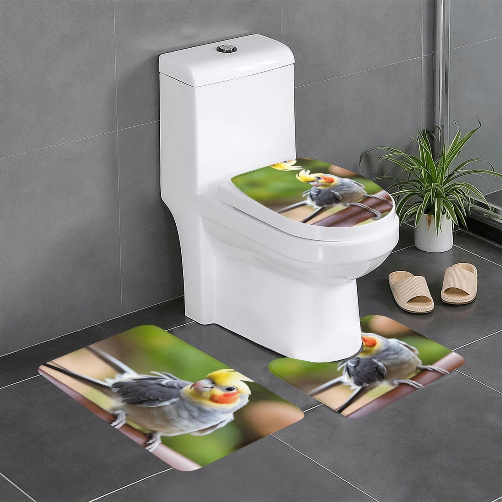 Tapis de salle de bain épais Broleo lot de 3 textiles lavables pour sol sec