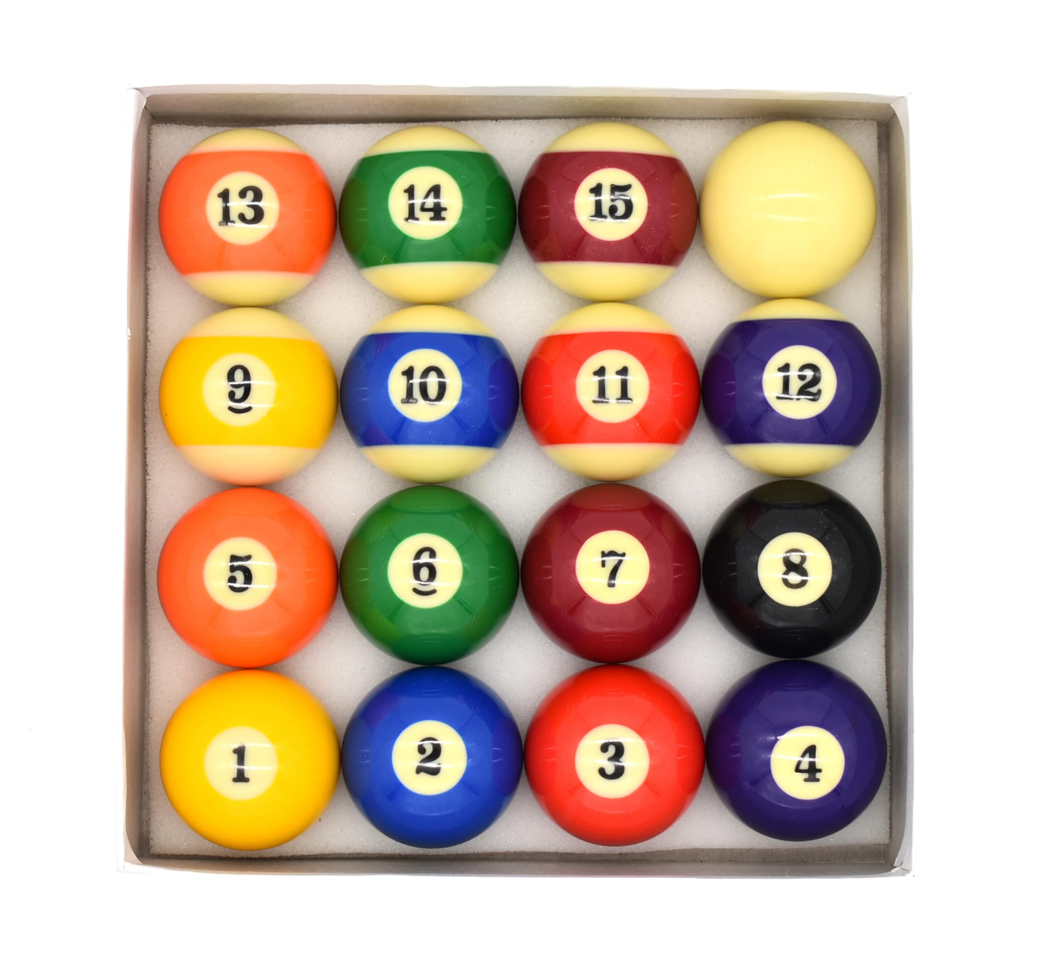 Pool Billard Kugelset Standard – 52,4 mm Billardkugeln für Snooker-, English Pool- & Hobbytische