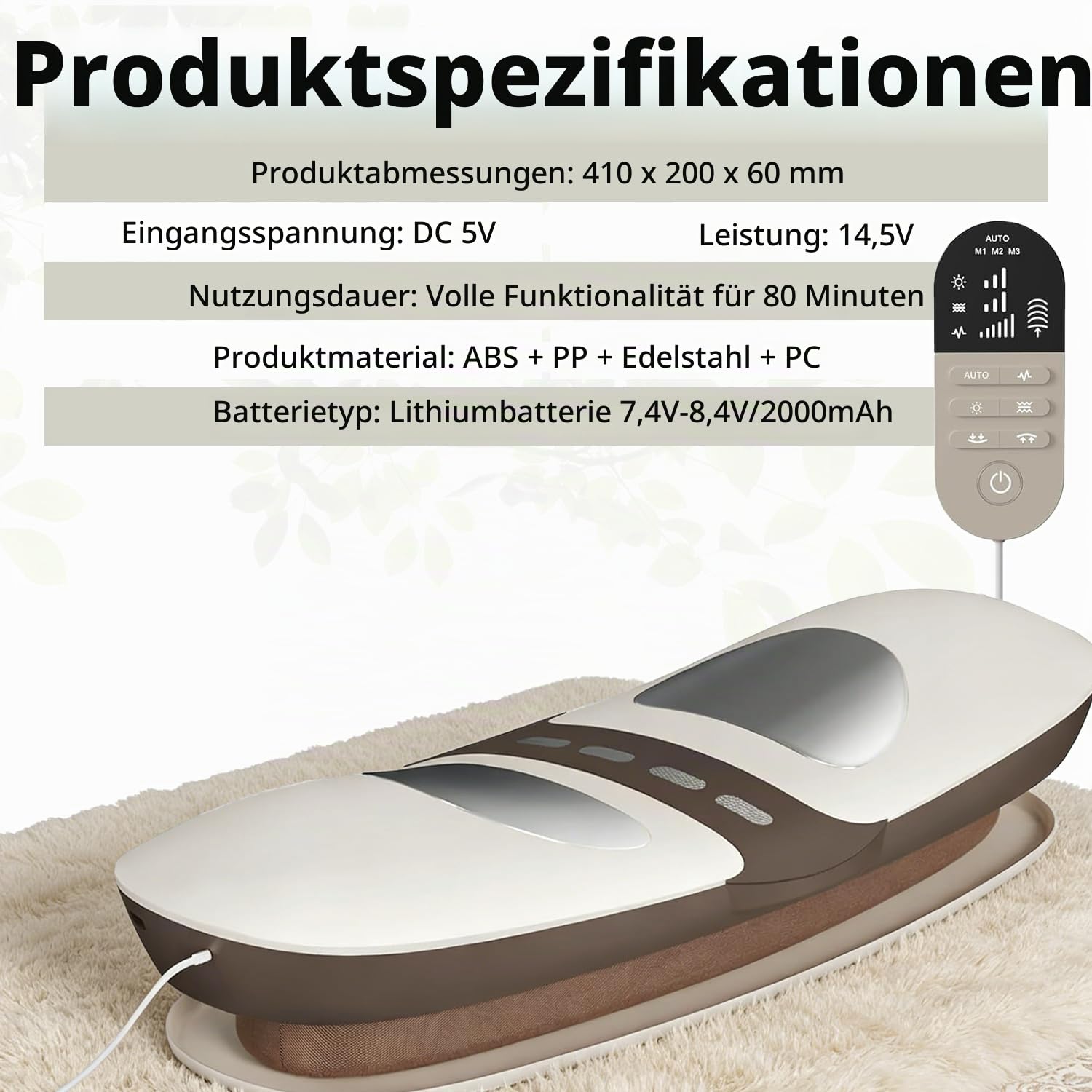 Elektrischer Rückenmassagegerät, 4 in 1 Kabelloses Rückenstrecker mit EMS Elektrotherapie, Hotpacks, Vibration und Airbag Traktion, 3 Stufige Einstellung Lendenwirbel Traktionsmassagegerät für Zuhause