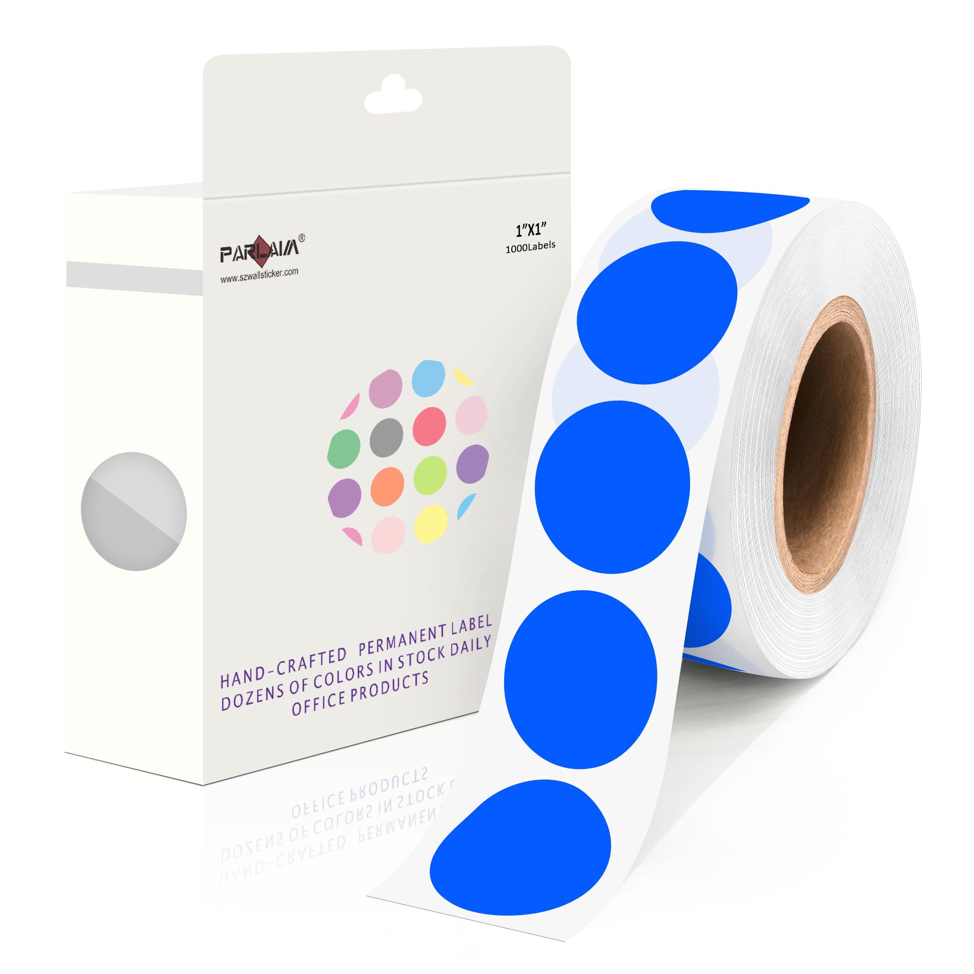 PARLAIM 1000 Pack, Blue Dot Stickers 1 inch Round Circle Labels Garage Sale Stickers