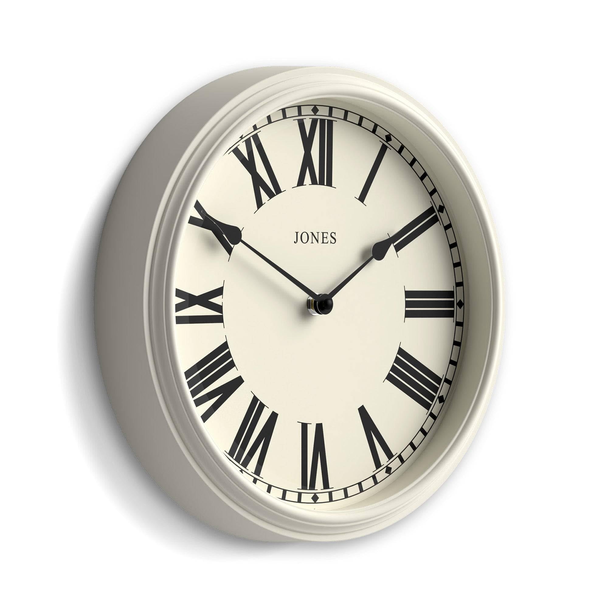 Jones Clocks Pale Cream Jones Clocks® Hackney Wall Clock | Classic Roman Numeral Clock | 30Cm | | Traditional Design For Kitchens, Hallways Or Living Spaces With Character.