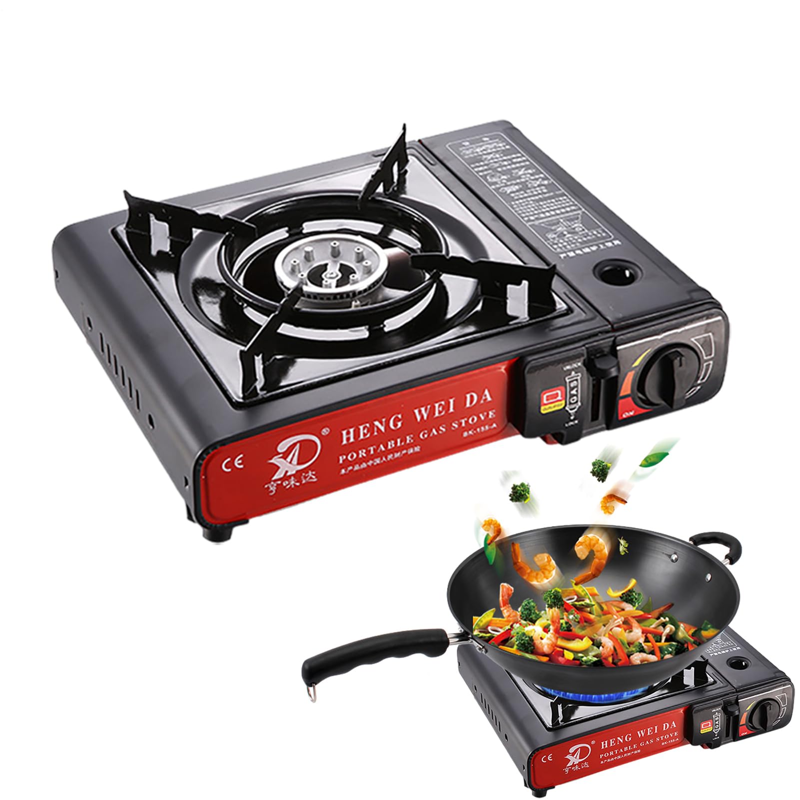 Mini poêle à dos de randonnée - poêle de camping portable | Mini Campings | Burner, Cassette Furnace Double Campe Single Camp Fove avec une flamme réglable à 3 couches, feu fort pour économiser plus d'